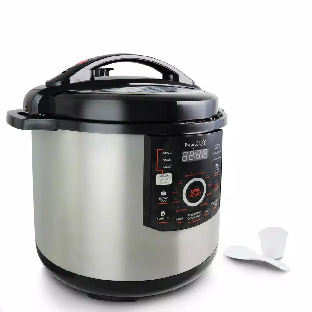 Brand new ๐งจ MegaChef 12 Qt. Black And Silver Electric Pressure Cooker With Automatic Shut-Off And Keep Warm Setting โ๏ธ 3 Brand new ๐งจ MegaChef 12 Qt. Black And Silver Electric Pressure Cooker With Automatic Shut-Off And Keep Warm Setting โ๏ธ