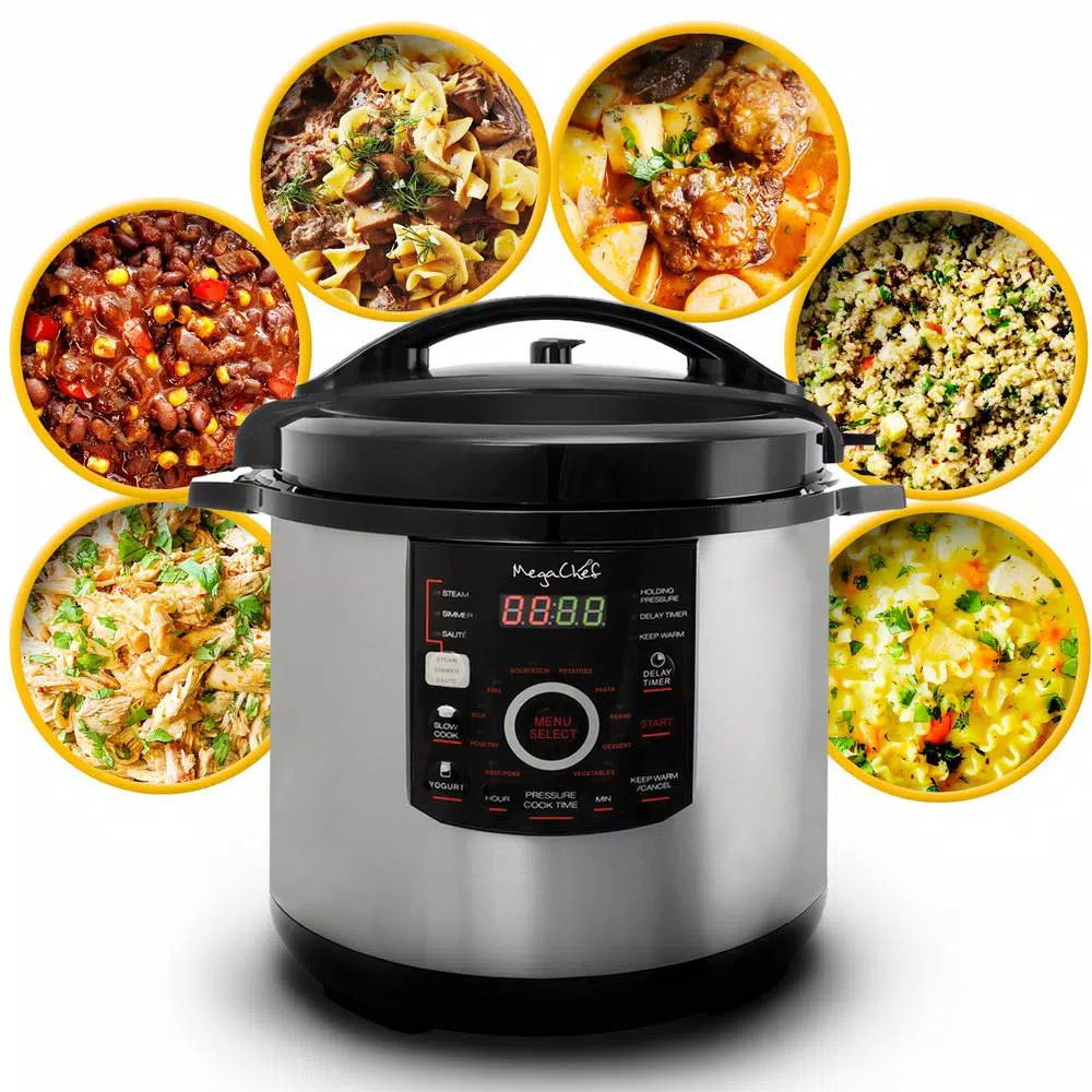 Brand new ๐งจ MegaChef 12 Qt. Black And Silver Electric Pressure Cooker With Automatic Shut-Off And Keep Warm Setting โ๏ธ 4 Brand new ๐งจ MegaChef 12 Qt. Black And Silver Electric Pressure Cooker With Automatic Shut-Off And Keep Warm Setting โ๏ธ - Image 2