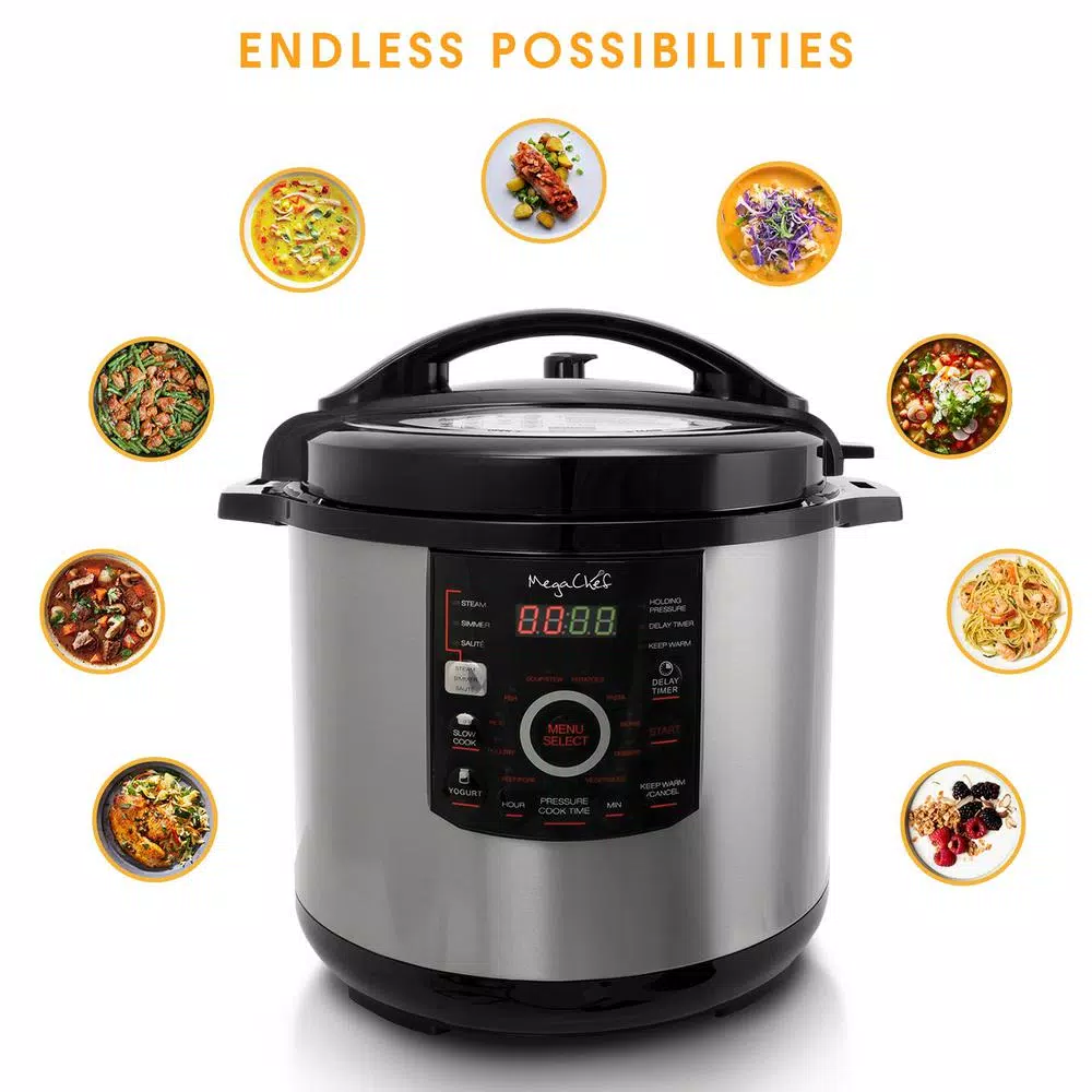 Brand new ๐งจ MegaChef 12 Qt. Black And Silver Electric Pressure Cooker With Automatic Shut-Off And Keep Warm Setting โ๏ธ 5 Brand new ๐งจ MegaChef 12 Qt. Black And Silver Electric Pressure Cooker With Automatic Shut-Off And Keep Warm Setting โ๏ธ - Image 3