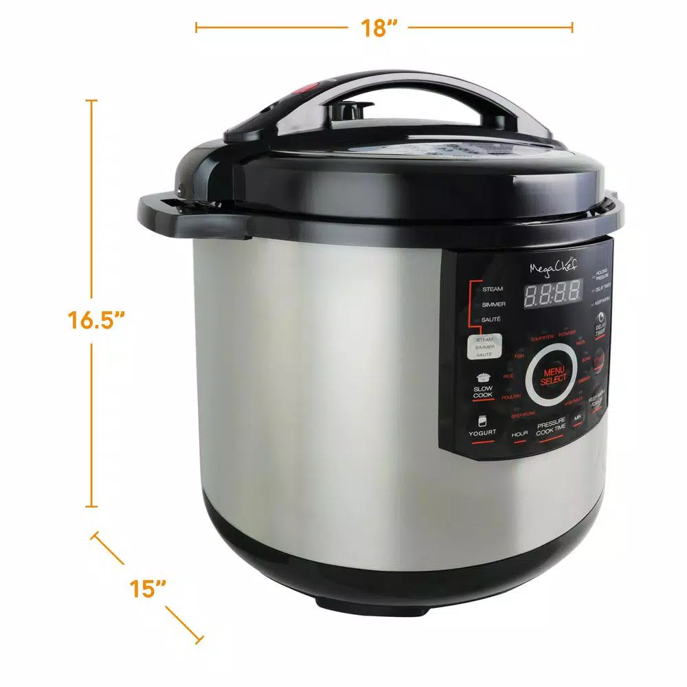 Brand new ๐งจ MegaChef 12 Qt. Black And Silver Electric Pressure Cooker With Automatic Shut-Off And Keep Warm Setting โ๏ธ 8 Brand new ๐งจ MegaChef 12 Qt. Black And Silver Electric Pressure Cooker With Automatic Shut-Off And Keep Warm Setting โ๏ธ - Image 6