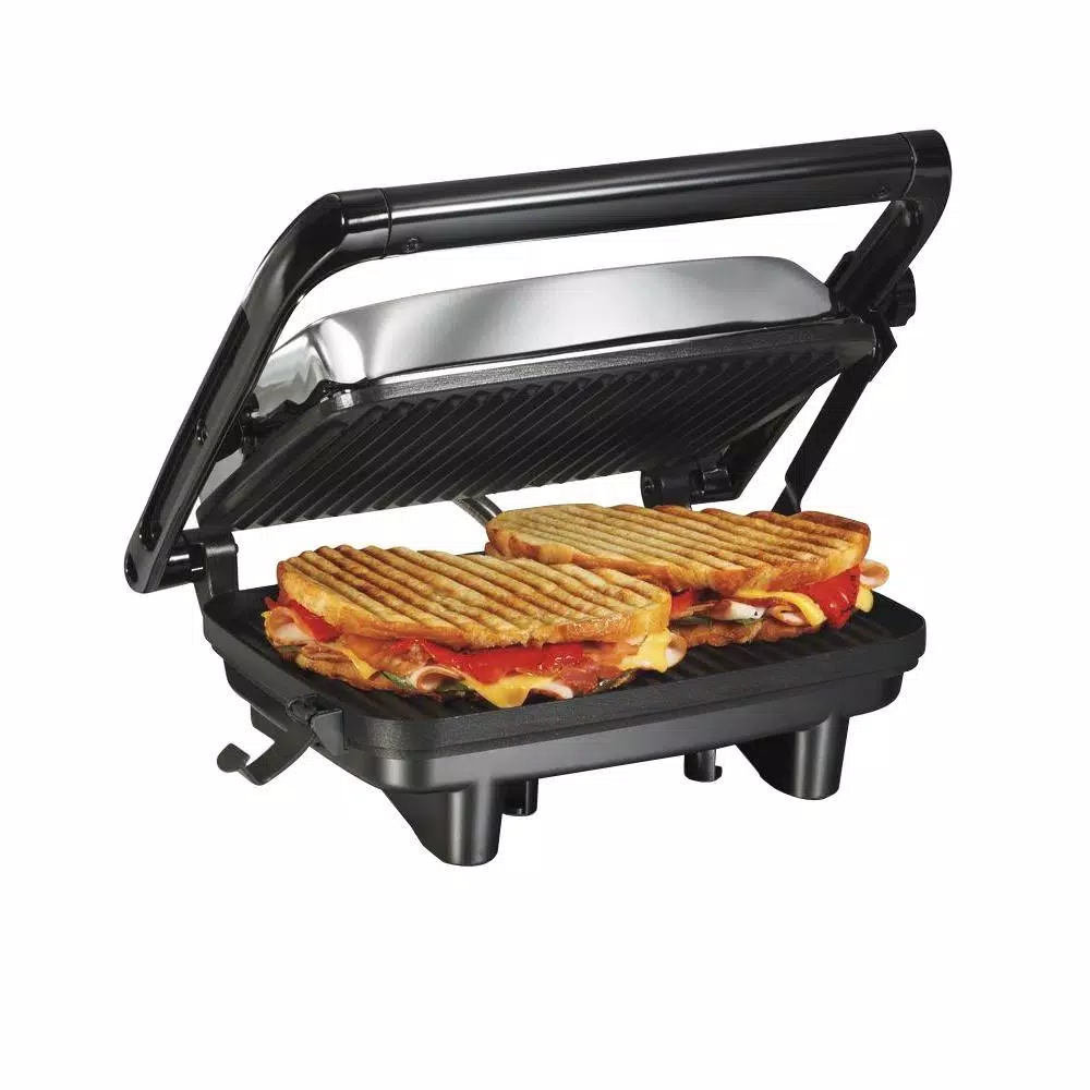 New โค๏ธ Hamilton Beach 1400 W Chrome Non-Stick Panini Press ๐ฏ 6 New โค๏ธ Hamilton Beach 1400 W Chrome Non-Stick Panini Press ๐ฏ - Image 4