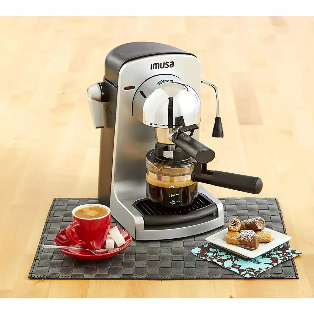 Buy π IMUSA 4-Cup Grey Espresso And Cappuccino Machine With Milk Frothier π 3 Buy π IMUSA 4-Cup Grey Espresso And Cappuccino Machine With Milk Frothier π - Image 3