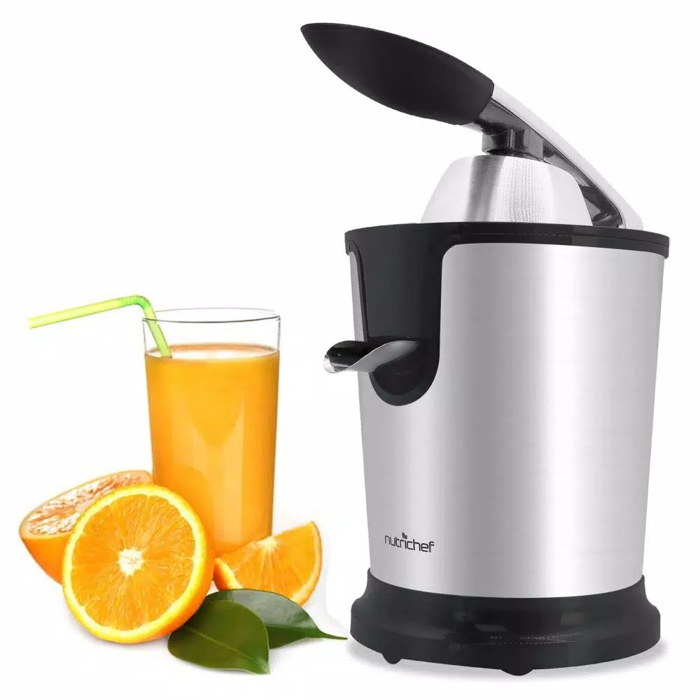 New π NutriChef Electric Juice Press β Orange Juicer Citrus Squeezer With Manual Juice Presser Handle (Stainless Steel) β 3 New π NutriChef Electric Juice Press β Orange Juicer Citrus Squeezer With Manual Juice Presser Handle (Stainless Steel) β