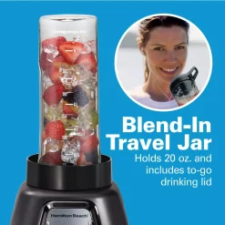 Hot Sale ⭐ Hamilton Beach Multiblend 52 Oz. 6-Speed Black Countertop Blender With Glass Jar And Travel Jar And Food Chopper ❤️ -Appliances Sales unnamed file 114