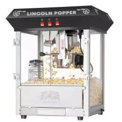 Outlet 🌟 Great Northern Black Lincoln Countertop Popcorn Machine- Popper Makes 3 Gallons- 8-Ounce Kettle, Old Maids Drawer, Warming Tray & Scoop 🎁