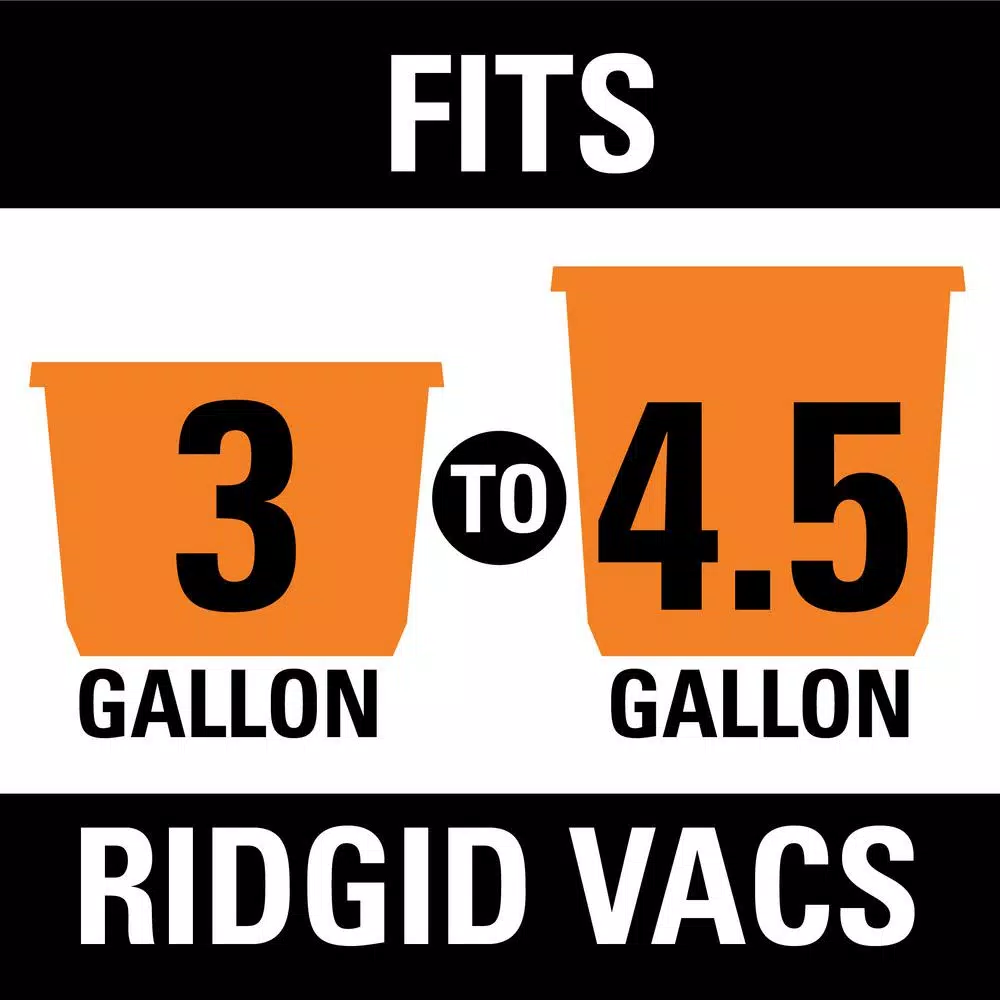 Hot Sale โ RIDGID Filter Kit With VF3500 Fine Dust Filter And VF3501 Dust Bags (2-pack) For 3 To 4.5 Gal. RIDGID Wet/Dry Shop Vacuums ๐ 14 Hot Sale โ RIDGID Filter Kit With VF3500 Fine Dust Filter And VF3501 Dust Bags (2-pack) For 3 To 4.5 Gal. RIDGID Wet/Dry Shop Vacuums ๐ - Image 12