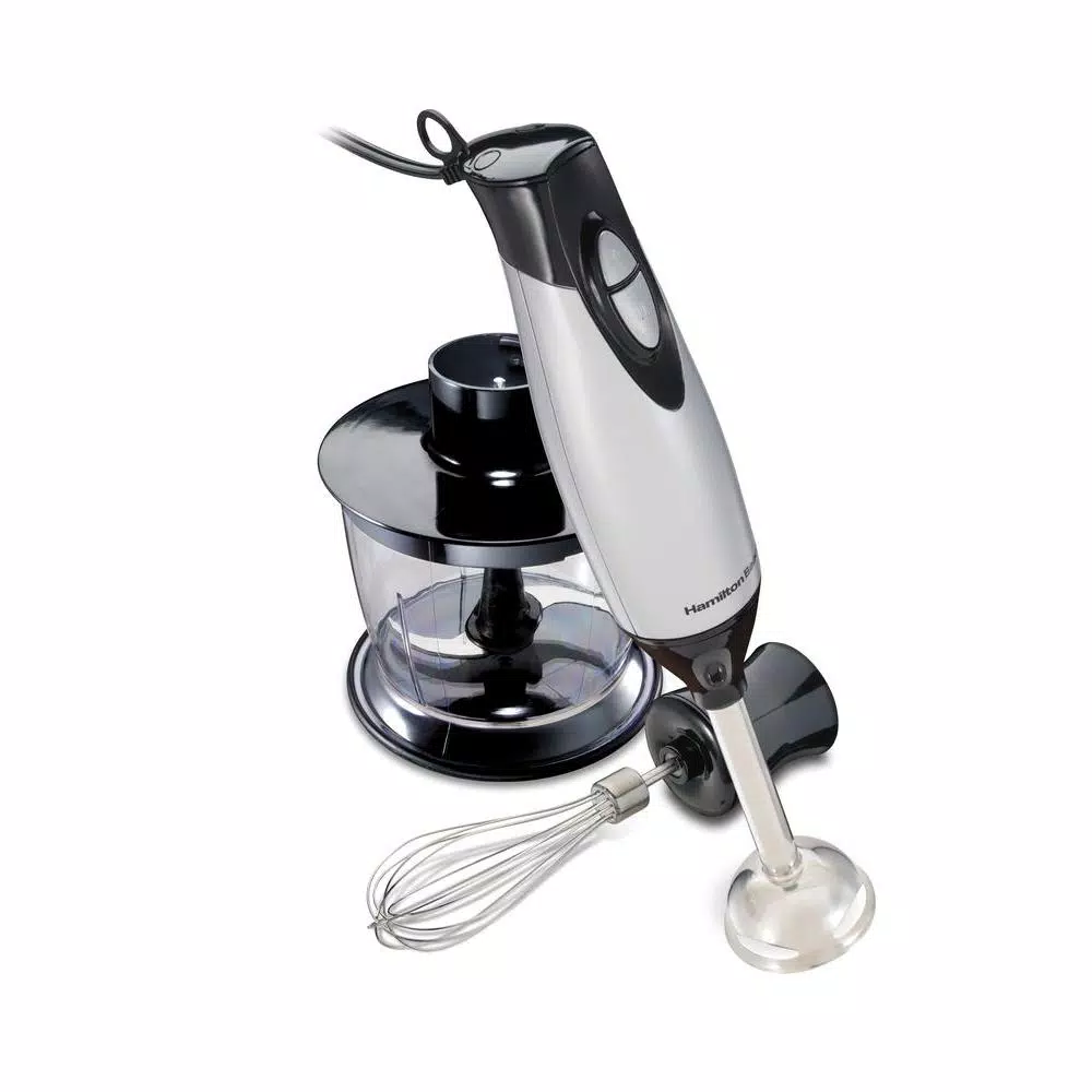 Cheap 🥰 Hamilton Beach 2-Speed Grey Hand Blender With 3 Cup Chopping Bowl 👏 3 Cheap 🥰 Hamilton Beach 2-Speed Grey Hand Blender With 3 Cup Chopping Bowl 👏