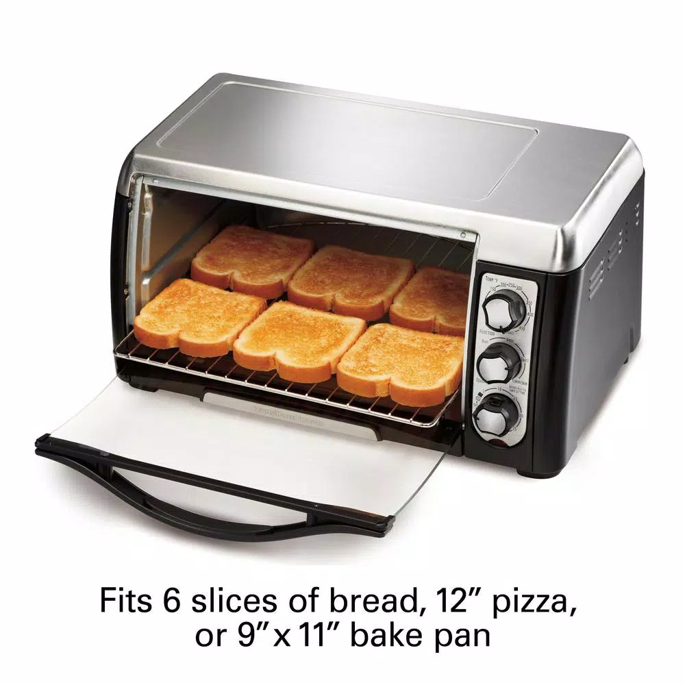 Best Sale 😀 Hamilton Beach 6 Slice Easy Clean Black Toaster Oven With Convection 👍 6 Best Sale 😀 Hamilton Beach 6 Slice Easy Clean Black Toaster Oven With Convection 👍 - Image 4