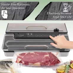 New 👏 NutriChef White Kitchen Pro Stainless Steel Food Vacuum Sealer System – Countertop Electric Air Seal Preserver With Air Vac Bags 🥰 -Appliances Sales unnamed file 1467