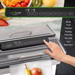 New 👏 NutriChef White Kitchen Pro Stainless Steel Food Vacuum Sealer System – Countertop Electric Air Seal Preserver With Air Vac Bags 🥰 -Appliances Sales unnamed file 1468