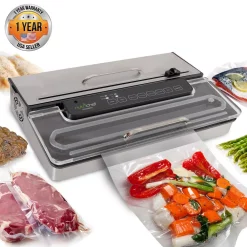 New 👏 NutriChef White Kitchen Pro Stainless Steel Food Vacuum Sealer System – Countertop Electric Air Seal Preserver With Air Vac Bags 🥰 -Appliances Sales unnamed file 1471