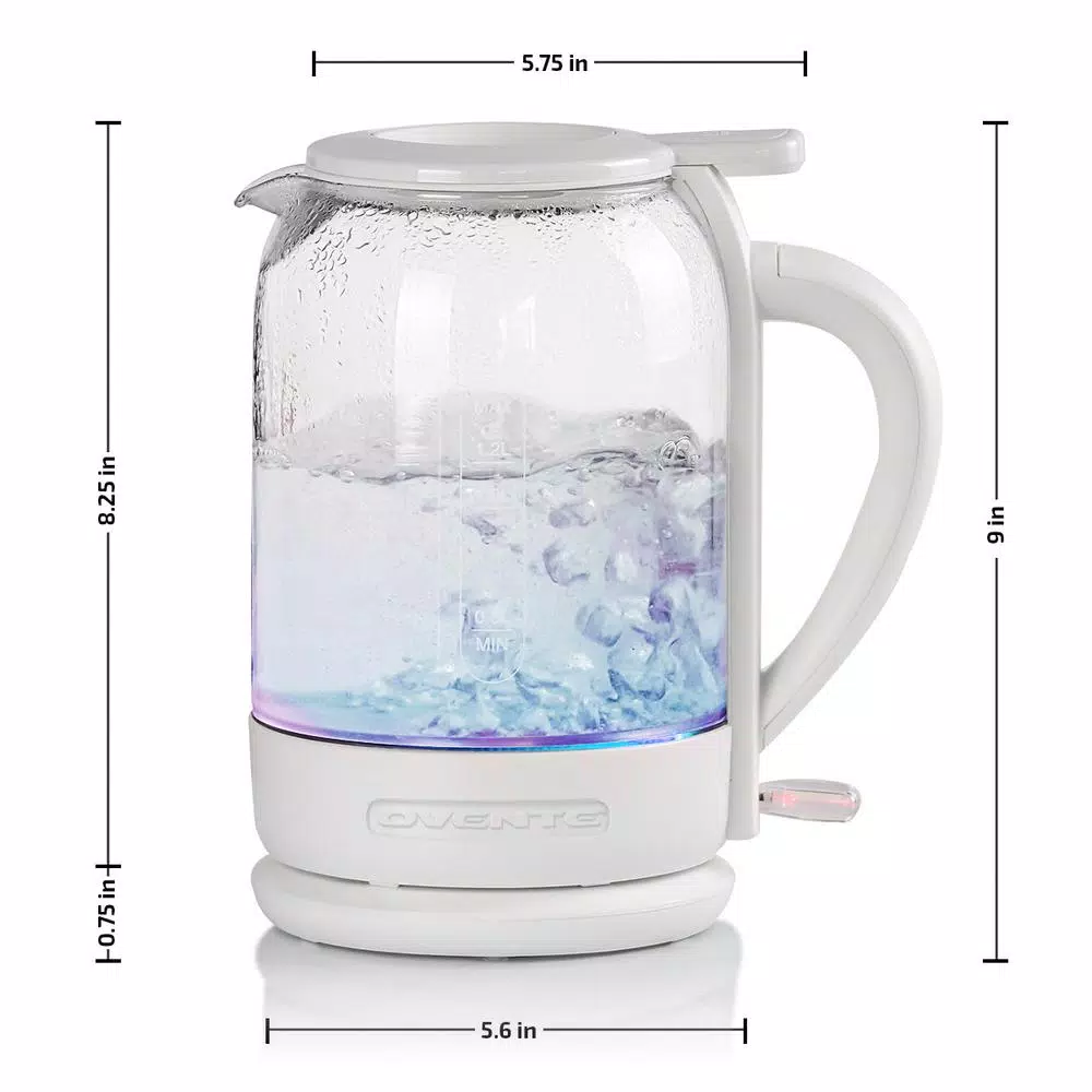 Cheapest 👍 Ovente 6.3-Cup White Glass Electric Kettle With ProntoFill Technology – Fill Up With The Lid On 👍 10 Cheapest 👍 Ovente 6.3-Cup White Glass Electric Kettle With ProntoFill Technology – Fill Up With The Lid On 👍 - Image 8