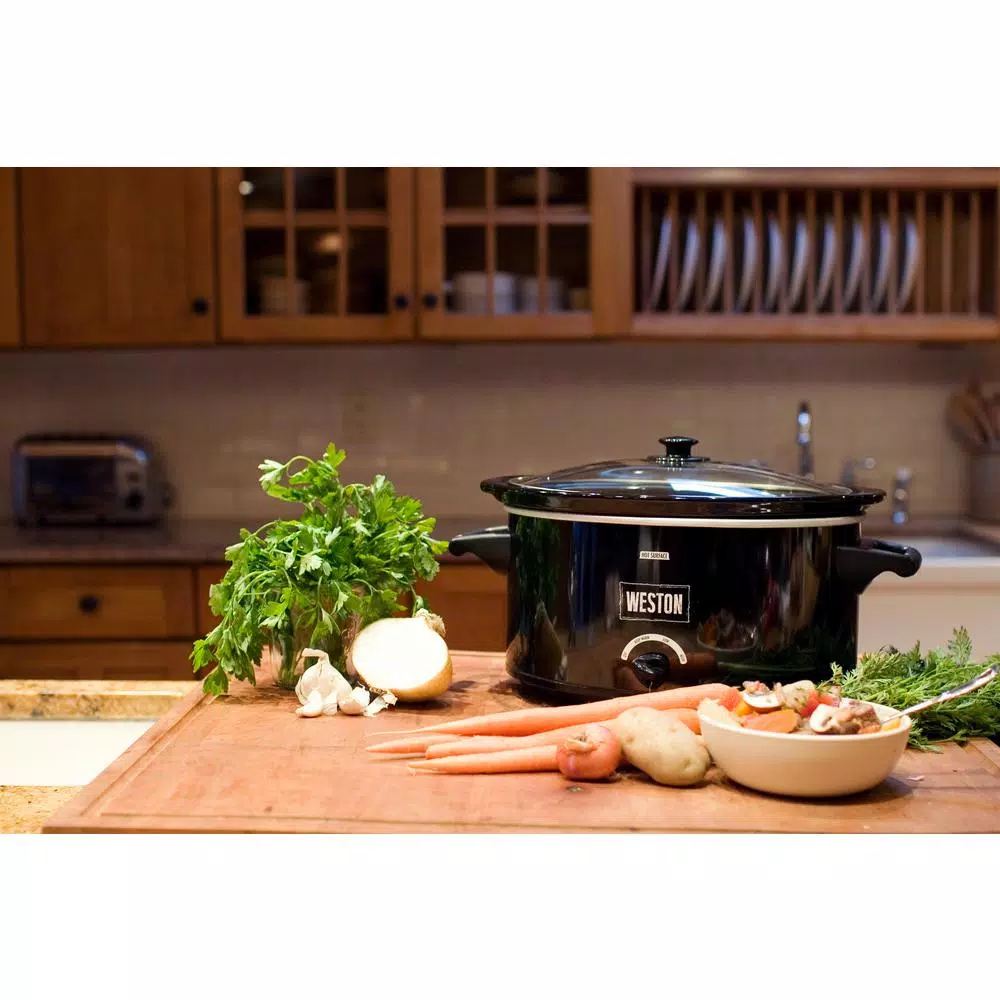 Cheap ๐ Weston 8 Qt. Black Slow Cooker With Locking Lid And Keep Warm Setting ๐ 4 Cheap ๐ Weston 8 Qt. Black Slow Cooker With Locking Lid And Keep Warm Setting ๐ - Image 2