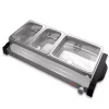 Budget ✔️ NutriChef 27.6 In. 3-Burner Stainless Steel Electric Food Warming Tray – Buffet Server Hot Plate Food Warmer 🎁