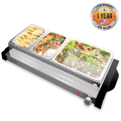 Budget ✔️ NutriChef 27.6 In. 3-Burner Stainless Steel Electric Food Warming Tray – Buffet Server Hot Plate Food Warmer 🎁 -Appliances Sales unnamed file 1673