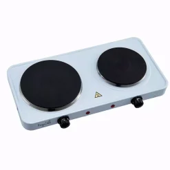 Hot Sale ๐คฉ MegaChef Portable 2-Burner 7.25 In. Sleek White Hot Plate With Temperature Control ๐