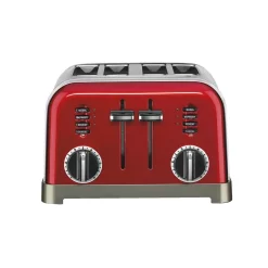 New ๐ Cuisinart Classic Series 4-Slice Red Wide Slot Toaster With Crumb Tray ๐คฉ