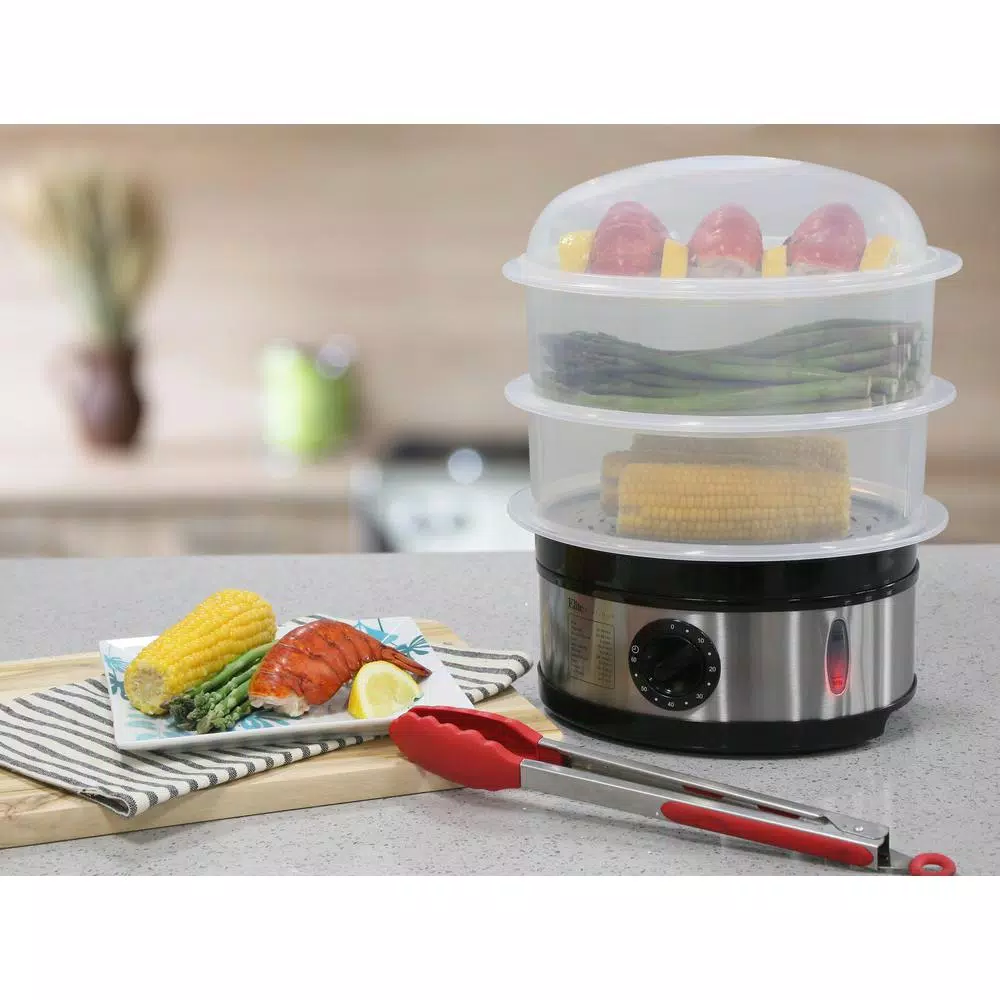 Deals ๐งจ Elite 8.5 Qt. Stainless Steel Plastic 3-Tier Food Steamer ๐ 5 Deals ๐งจ Elite 8.5 Qt. Stainless Steel Plastic 3-Tier Food Steamer ๐ - Image 3