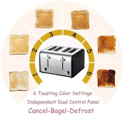 Budget โญ Boyel Living 1650 W 4-Slice Silver Wide Slot Toaster With Dual Control Panels Of Bagel, Defrost And Cancel Function ๐ 13 Budget โญ Boyel Living 1650 W 4-Slice Silver Wide Slot Toaster With Dual Control Panels Of Bagel, Defrost And Cancel Function ๐ -Appliances Sales unnamed file 2161