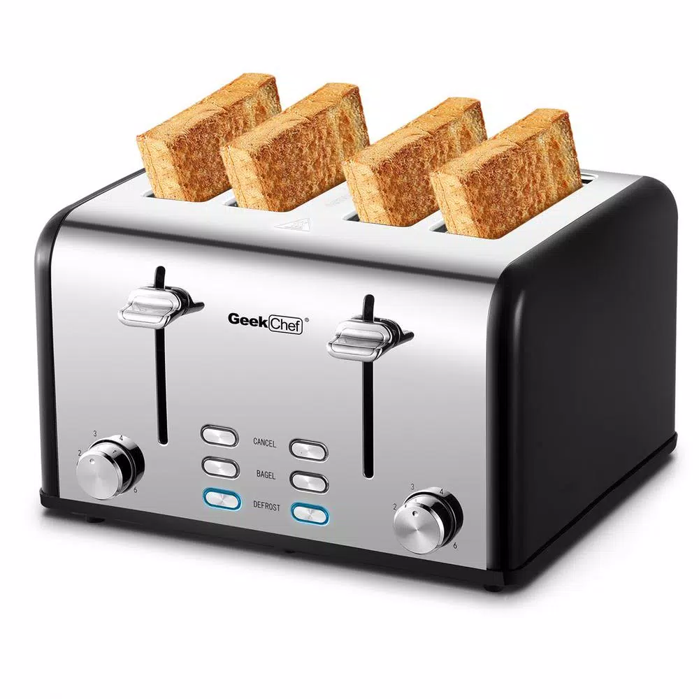 Budget โญ Boyel Living 1650 W 4-Slice Silver Wide Slot Toaster With Dual Control Panels Of Bagel, Defrost And Cancel Function ๐ 5 Budget โญ Boyel Living 1650 W 4-Slice Silver Wide Slot Toaster With Dual Control Panels Of Bagel, Defrost And Cancel Function ๐ - Image 4