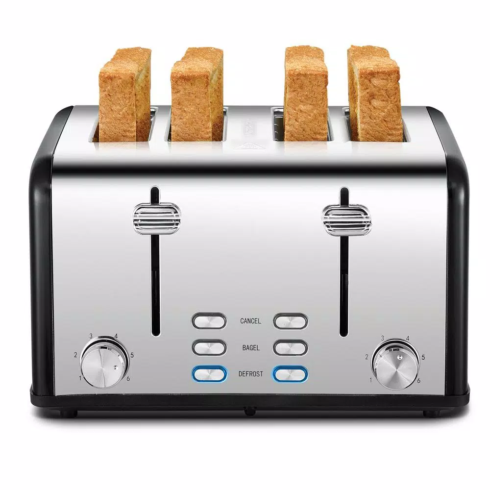Budget โญ Boyel Living 1650 W 4-Slice Silver Wide Slot Toaster With Dual Control Panels Of Bagel, Defrost And Cancel Function ๐ 11 Budget โญ Boyel Living 1650 W 4-Slice Silver Wide Slot Toaster With Dual Control Panels Of Bagel, Defrost And Cancel Function ๐ - Image 10