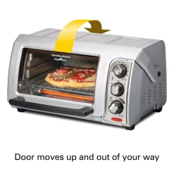 Outlet 🥰 Hamilton Beach Easy Reach 1200 W 4-Slice Silver Toaster Oven With Roll Top Door ✨ -Appliances Sales unnamed file 2183