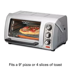 Outlet 🥰 Hamilton Beach Easy Reach 1200 W 4-Slice Silver Toaster Oven With Roll Top Door ✨ -Appliances Sales unnamed file 2186