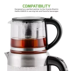 Brand new 🔔 Ovente 3.4-Cup Black Glass Tea Kettle With Tea Infuser For Loose-Leaf Tea, Compatible With KG612S (FGK27B) 🎉 -Appliances Sales unnamed file 2201