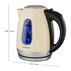 Cheap 👍 Ovente 7-Cup Beige Stainless Steel Electric Kettle, Automatic Shut-Off And Boil-Dry Protection 🔥 -Appliances Sales unnamed file 2255