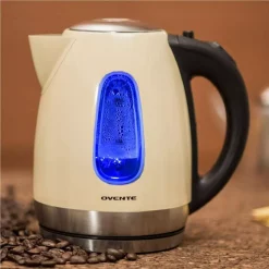 Cheap 👍 Ovente 7-Cup Beige Stainless Steel Electric Kettle, Automatic Shut-Off And Boil-Dry Protection 🔥 -Appliances Sales unnamed file 2256