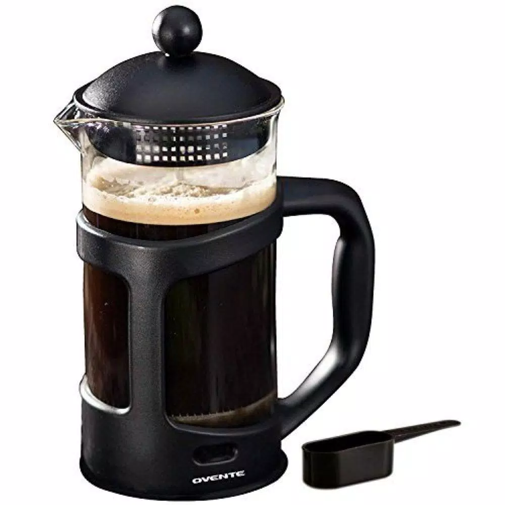 Best Sale 👍 Ovente 4-Cup Black French Press Cafetiere Heat-Resistant Borosilicate Glass Coffee And Tea Maker FREE Measuring Scoop 💯 3 Best Sale 👍 Ovente 4-Cup Black French Press Cafetiere Heat-Resistant Borosilicate Glass Coffee And Tea Maker FREE Measuring Scoop 💯