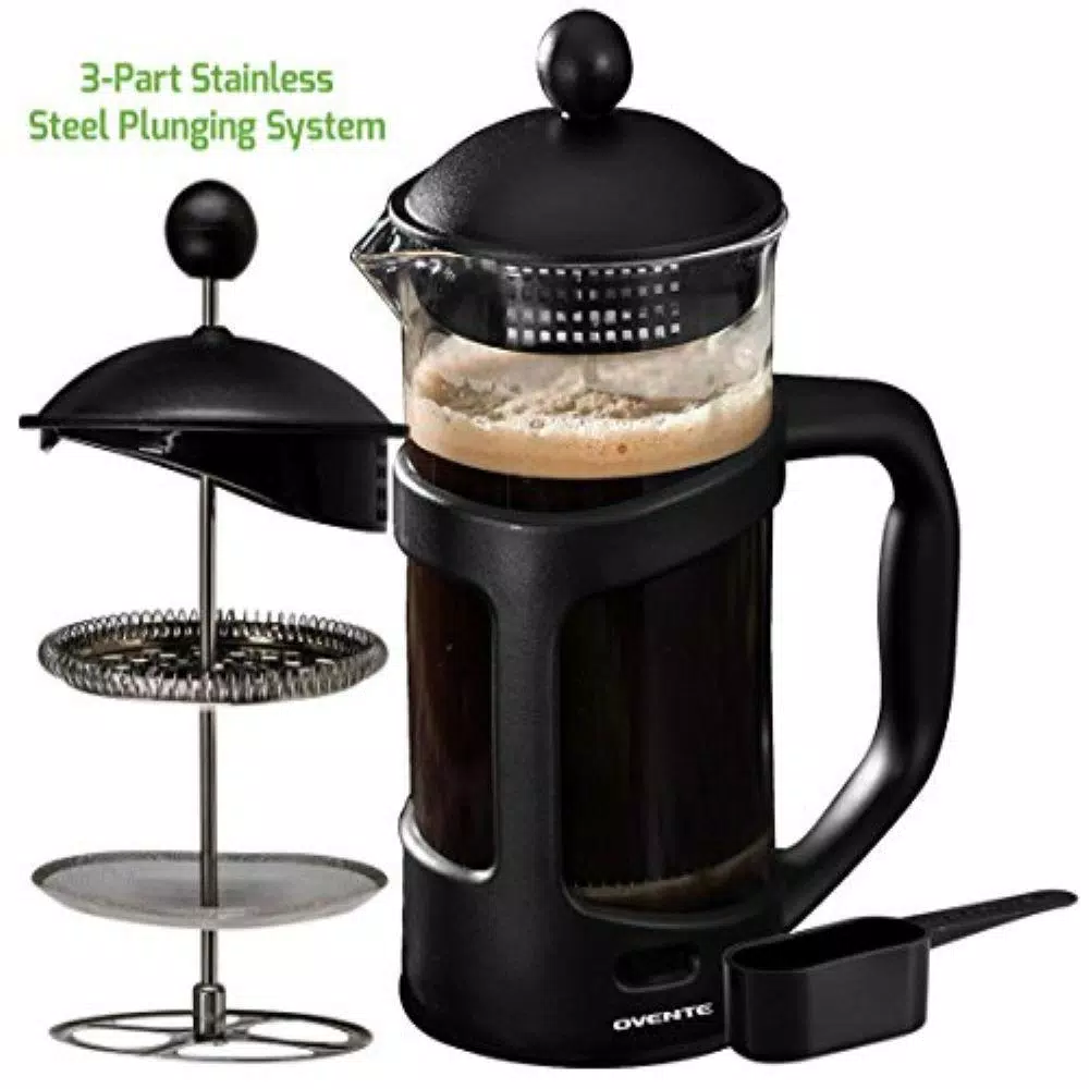 Best Sale 👍 Ovente 4-Cup Black French Press Cafetiere Heat-Resistant Borosilicate Glass Coffee And Tea Maker FREE Measuring Scoop 💯 7 Best Sale 👍 Ovente 4-Cup Black French Press Cafetiere Heat-Resistant Borosilicate Glass Coffee And Tea Maker FREE Measuring Scoop 💯 - Image 5