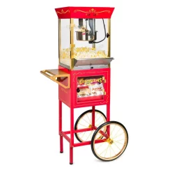 New 💯 Nostalgia 8 Oz. Red Popcorn Machine With Concession Cart 🎉