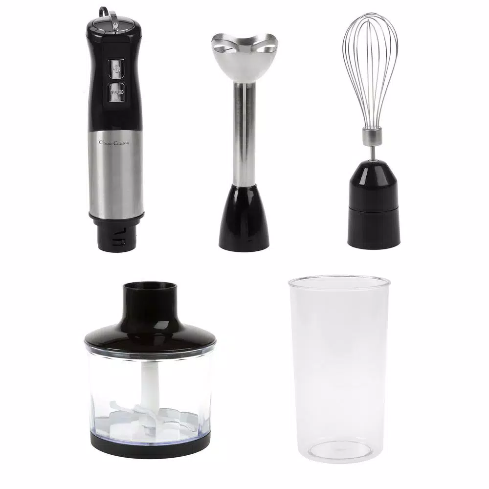 Cheap ✔️ Classic Cuisine 6-Speed 4-in-1 Black Immersion Blender With Chopper And Whisk Attachment 🎁 3 Cheap ✔️ Classic Cuisine 6-Speed 4-in-1 Black Immersion Blender With Chopper And Whisk Attachment 🎁