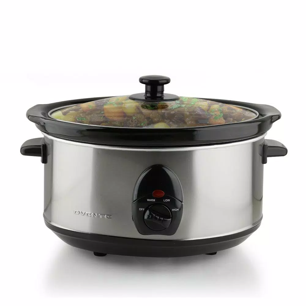 Coupon ⌛ Ovente 3.7 Qt. Stainless Steel Electric Slow Cooker With Heat-Tempered Glass Lid, Adjustable Temperature Control, (SLO35ABR) 🔔 2 Coupon ⌛ Ovente 3.7 Qt. Stainless Steel Electric Slow Cooker With Heat-Tempered Glass Lid, Adjustable Temperature Control, (SLO35ABR) 🔔
