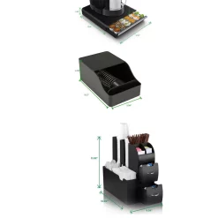 Cheapest 👍 Mind Reader Coffee/Condiment Organizer With Drawer For 36 K-Cups & Sleeve Dispenser, Black 🔔 -Appliances Sales unnamed file 340
