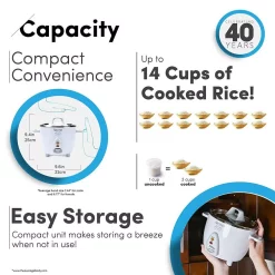 Best deal ⌛ AROMA 14-Cup Rice Cooker In White ⌛ -Appliances Sales unnamed file 364