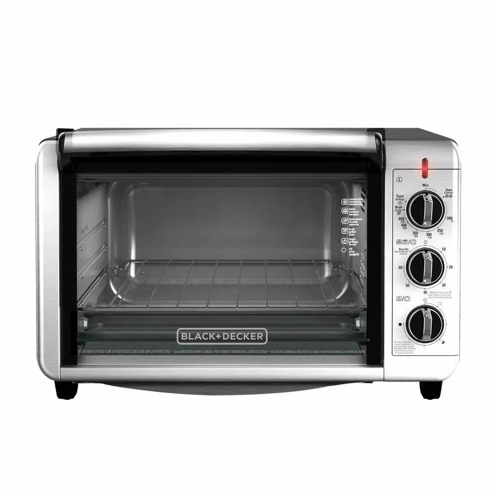 Brand new 👍 BLACK+DECKER 1500 W 6-Slice Black And Silver Convection Toaster Oven 🔔 3 Brand new 👍 BLACK+DECKER 1500 W 6-Slice Black And Silver Convection Toaster Oven 🔔