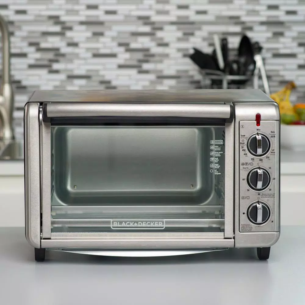 Brand new 👍 BLACK+DECKER 1500 W 6-Slice Black And Silver Convection Toaster Oven 🔔 4 Brand new 👍 BLACK+DECKER 1500 W 6-Slice Black And Silver Convection Toaster Oven 🔔 - Image 2