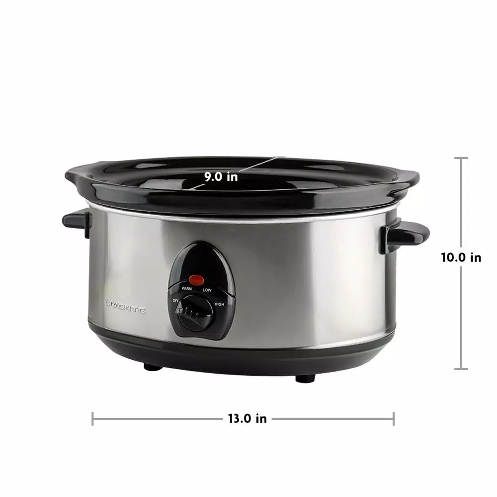 Coupon ⌛ Ovente 3.7 Qt. Stainless Steel Electric Slow Cooker With Heat-Tempered Glass Lid, Adjustable Temperature Control, (SLO35ABR) 🔔 7 Coupon ⌛ Ovente 3.7 Qt. Stainless Steel Electric Slow Cooker With Heat-Tempered Glass Lid, Adjustable Temperature Control, (SLO35ABR) 🔔 - Image 6