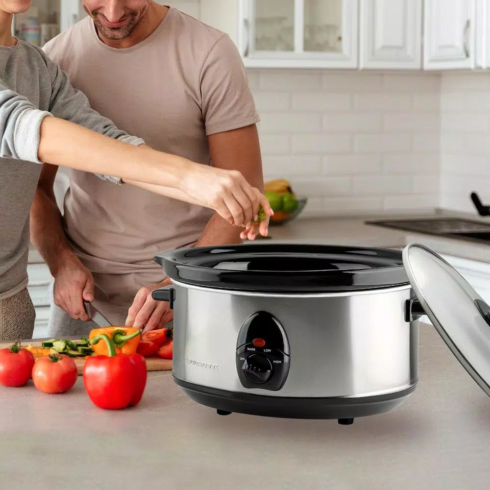 Coupon ⌛ Ovente 3.7 Qt. Stainless Steel Electric Slow Cooker With Heat-Tempered Glass Lid, Adjustable Temperature Control, (SLO35ABR) 🔔 9 Coupon ⌛ Ovente 3.7 Qt. Stainless Steel Electric Slow Cooker With Heat-Tempered Glass Lid, Adjustable Temperature Control, (SLO35ABR) 🔔 - Image 8