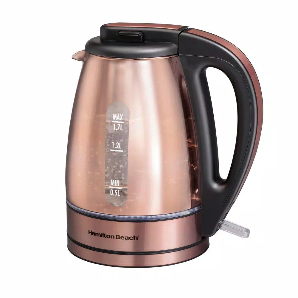 Flash Sale ❤️ Hamilton Beach 7-Cup Copper Glass Cordless Electric Kettle 👍 3 Flash Sale ❤️ Hamilton Beach 7-Cup Copper Glass Cordless Electric Kettle 👍