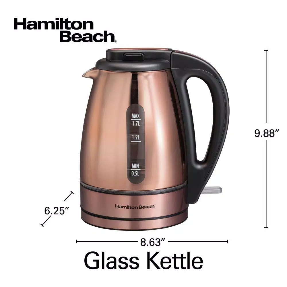 Flash Sale ❤️ Hamilton Beach 7-Cup Copper Glass Cordless Electric Kettle 👍 4 Flash Sale ❤️ Hamilton Beach 7-Cup Copper Glass Cordless Electric Kettle 👍 - Image 2