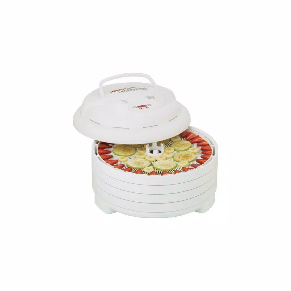Outlet ❤️ Nesco Gardenmaster 4-Tray Expandable White Food Dehydrator With Temperature Control ⭐ 3 Outlet ❤️ Nesco Gardenmaster 4-Tray Expandable White Food Dehydrator With Temperature Control ⭐