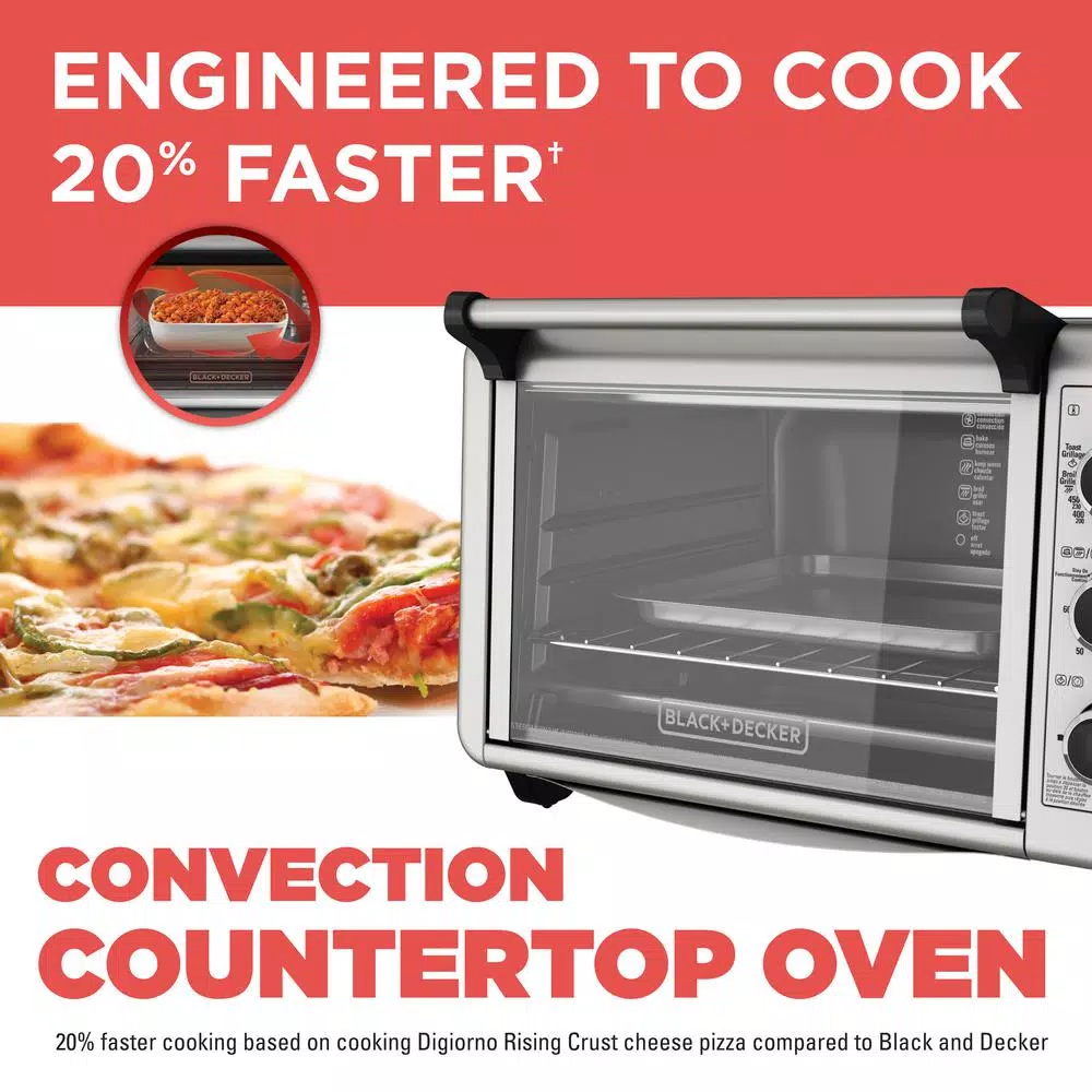Best Pirce 💯 BLACK+DECKER 1500 W 6-Slice Stainless Steel Toaster Oven With Built-In Timer 😍 4 Best Pirce 💯 BLACK+DECKER 1500 W 6-Slice Stainless Steel Toaster Oven With Built-In Timer 😍 - Image 3