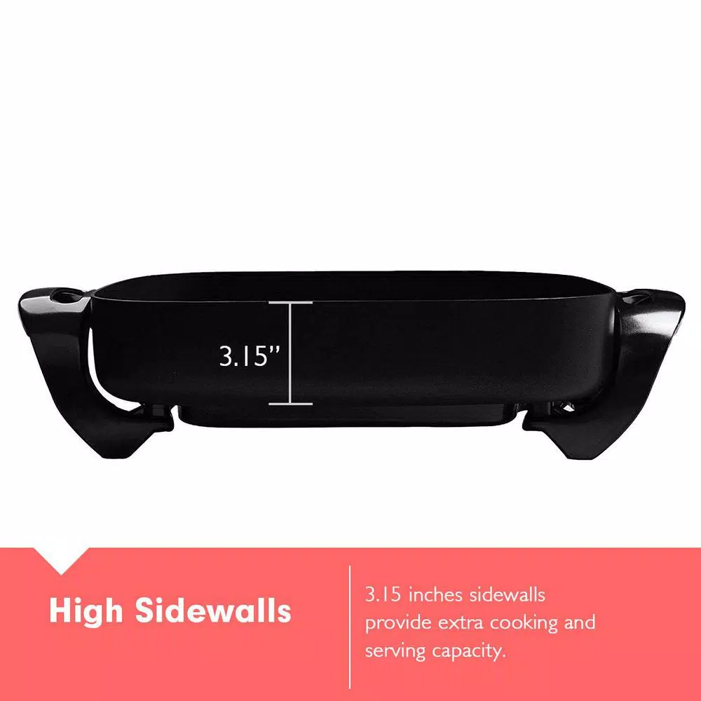 Coupon โค๏ธ Boyel Living 12 In. X 12 In. Black Nonstick Ceramic Electric Skillet ๐ 7 Coupon โค๏ธ Boyel Living 12 In. X 12 In. Black Nonstick Ceramic Electric Skillet ๐ - Image 5