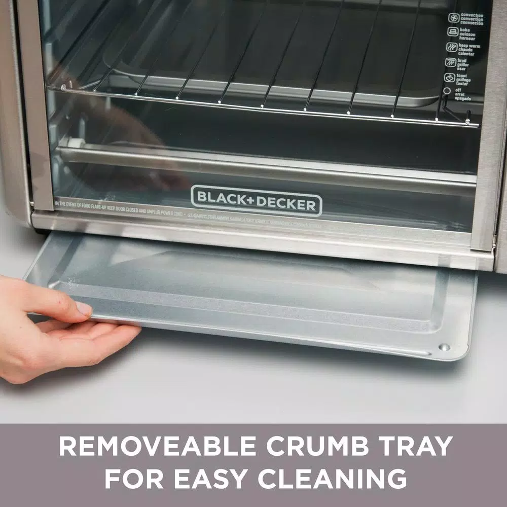 Best Pirce 💯 BLACK+DECKER 1500 W 6-Slice Stainless Steel Toaster Oven With Built-In Timer 😍 9 Best Pirce 💯 BLACK+DECKER 1500 W 6-Slice Stainless Steel Toaster Oven With Built-In Timer 😍 - Image 8