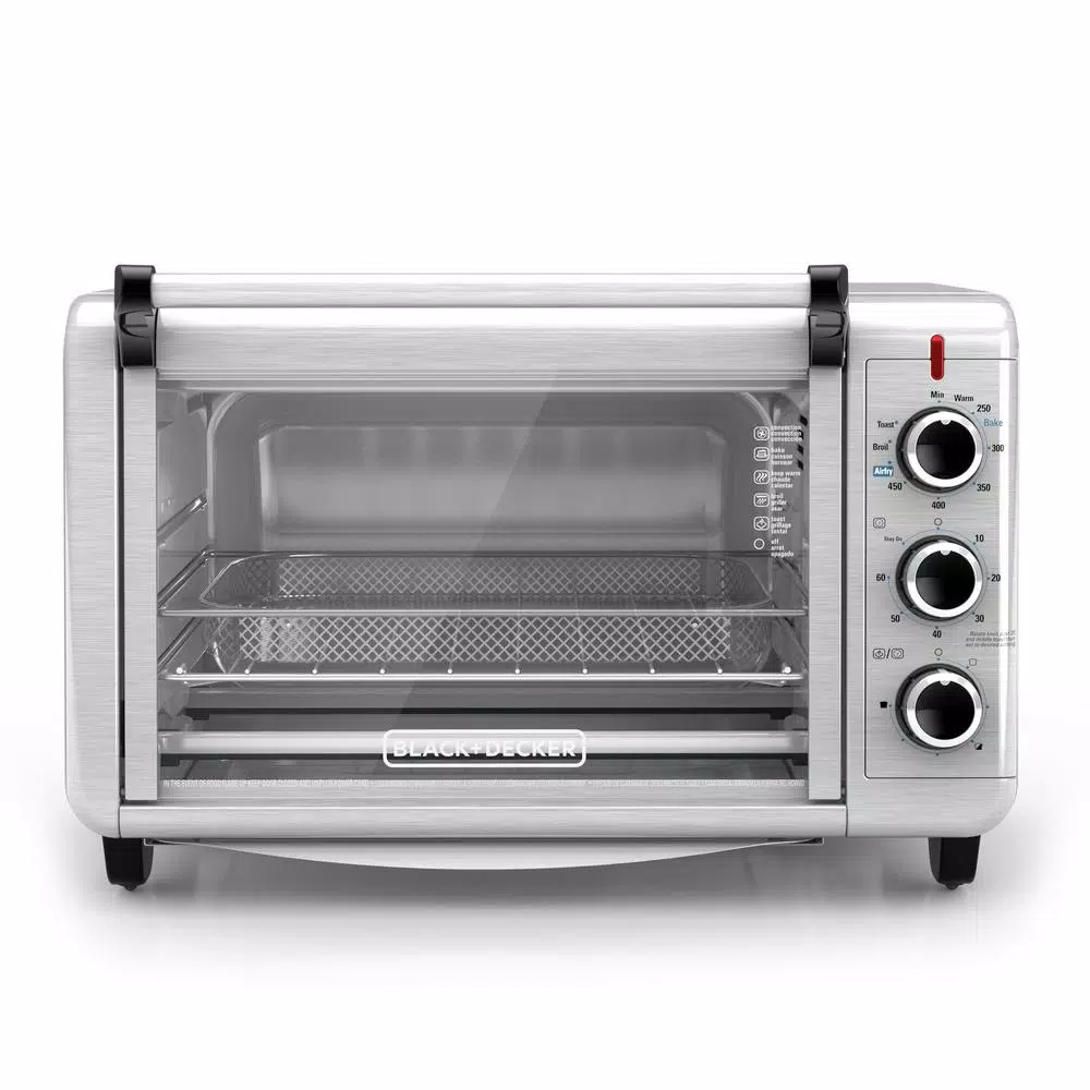 New 😉 BLACK+DECKER Crisp ‘N Bake 1500 W 6-Slice Stainless Steel Toaster Oven 🎉 3 New 😉 BLACK+DECKER Crisp ‘N Bake 1500 W 6-Slice Stainless Steel Toaster Oven 🎉