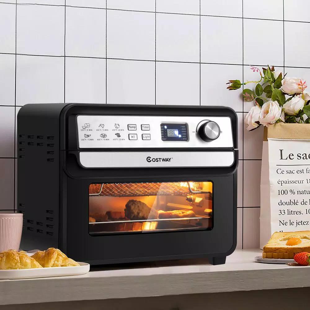 Discount π Costway 23 Qt. Black 12-in-1 Air Fryer Oven With Rotisserie π 3 Discount π Costway 23 Qt. Black 12-in-1 Air Fryer Oven With Rotisserie π - Image 2