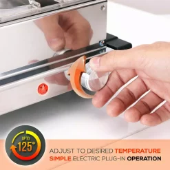 Coupon 😉 NutriChef 21.9 In. Stainless Steel Electric Food Warming Tray Buffet Server Hot Plate Food Warmer (Dual Plate Tray Style) 🎉 -Appliances Sales unnamed file 789